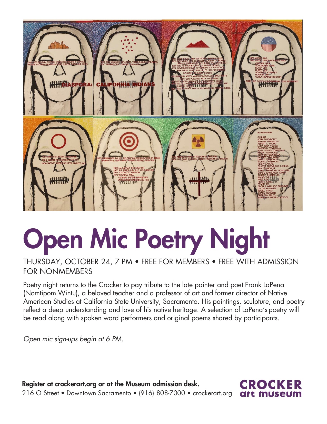 Open Mic Poetry Night At The Crocker Art Museum News From Native California